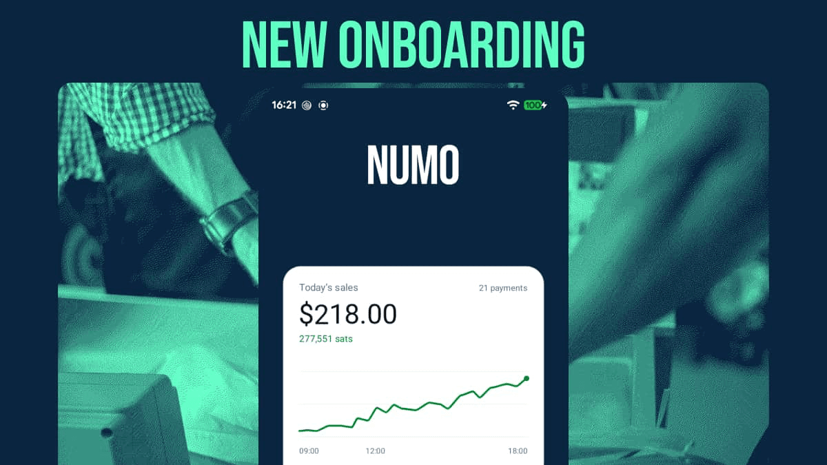 Numo v1.9 animated onboarding experience for merchants